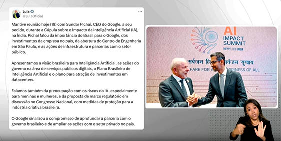 Lula com CEO da Google